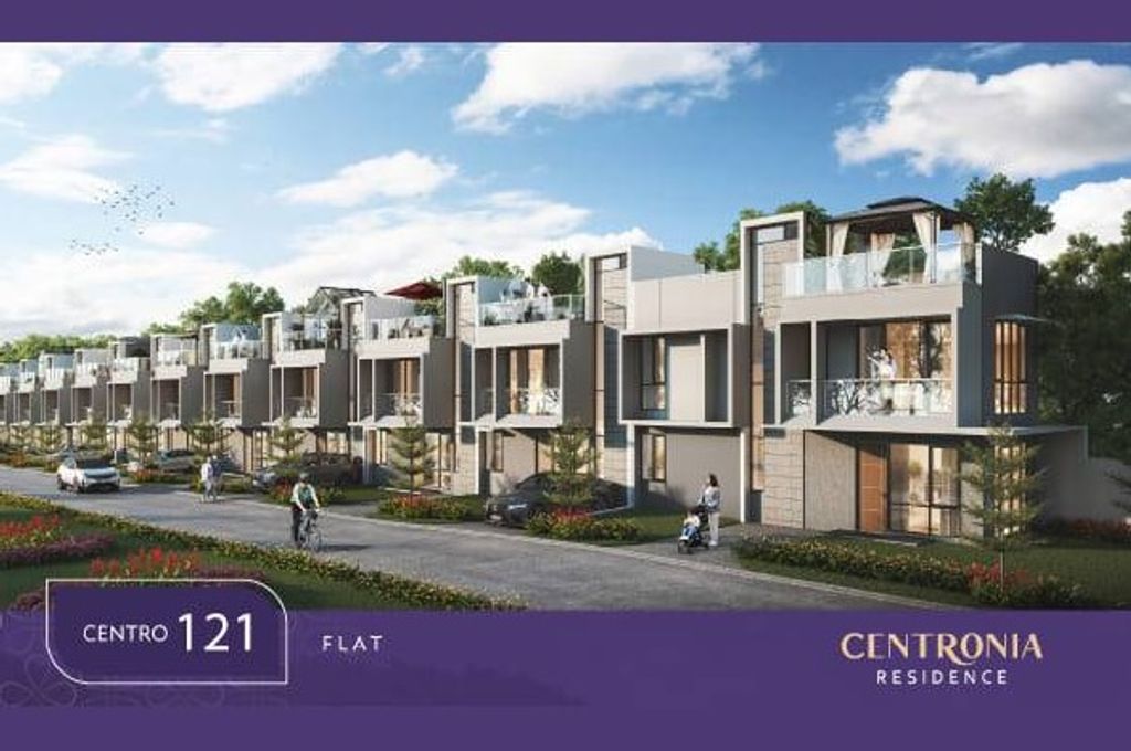 foto tampak rumah tipe CENTRO 121 perumahan Centronia Residence