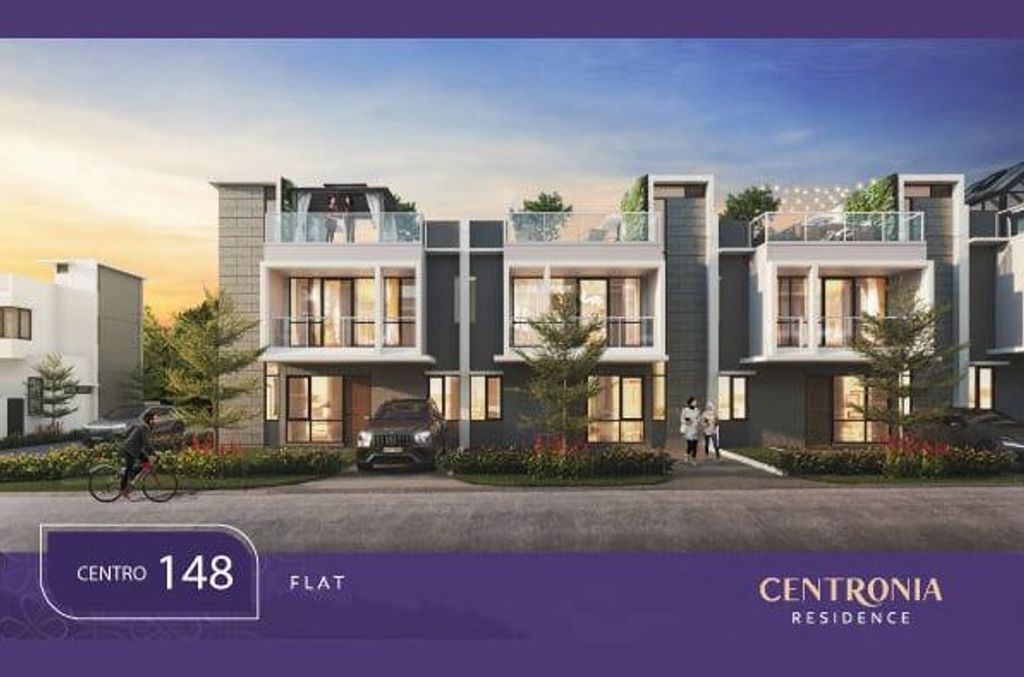 foto tampak rumah tipe CENTRO 148 perumahan Centronia Residence