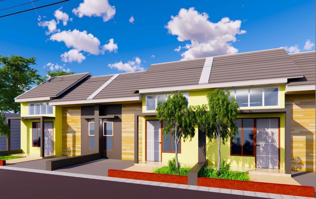 foto tampak rumah tipe 30 perumahan Green View Bondowoso