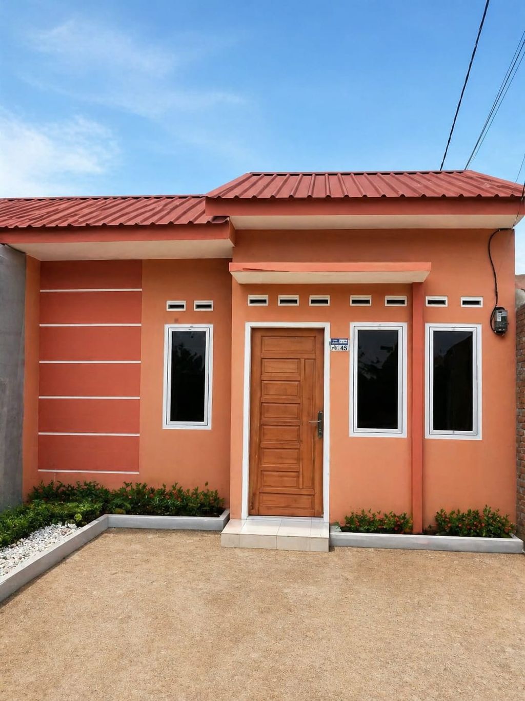 foto tampak rumah tipe SUBSIDI perumahan NARA RESIDENCE