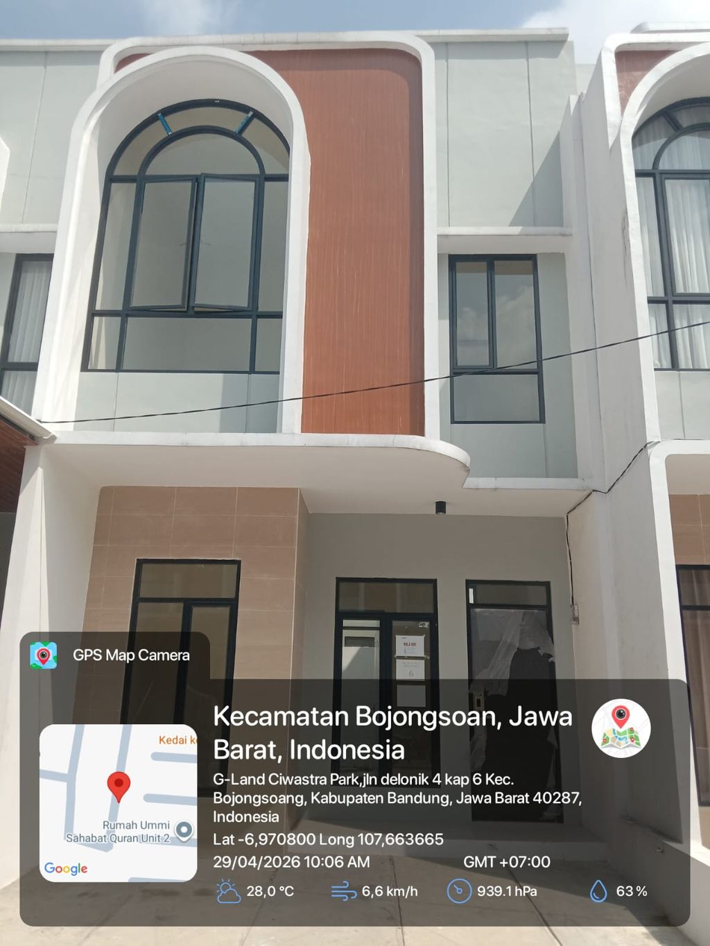 foto tampak rumah tipe 43 Compact 3 Kamar HC (519) perumahan G-Land Ciwastra Park 2