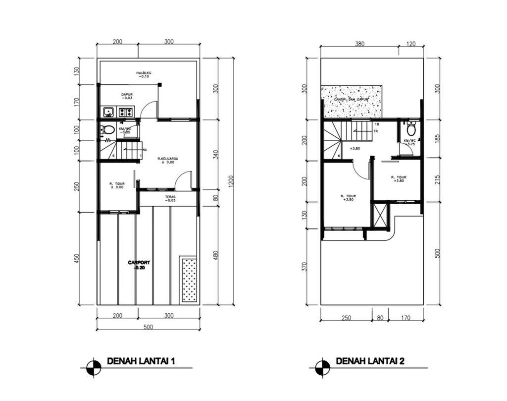 foto denah rumah tipe 43 Compact 3 Kamar HC (519) perumahan G-Land Ciwastra Park 2