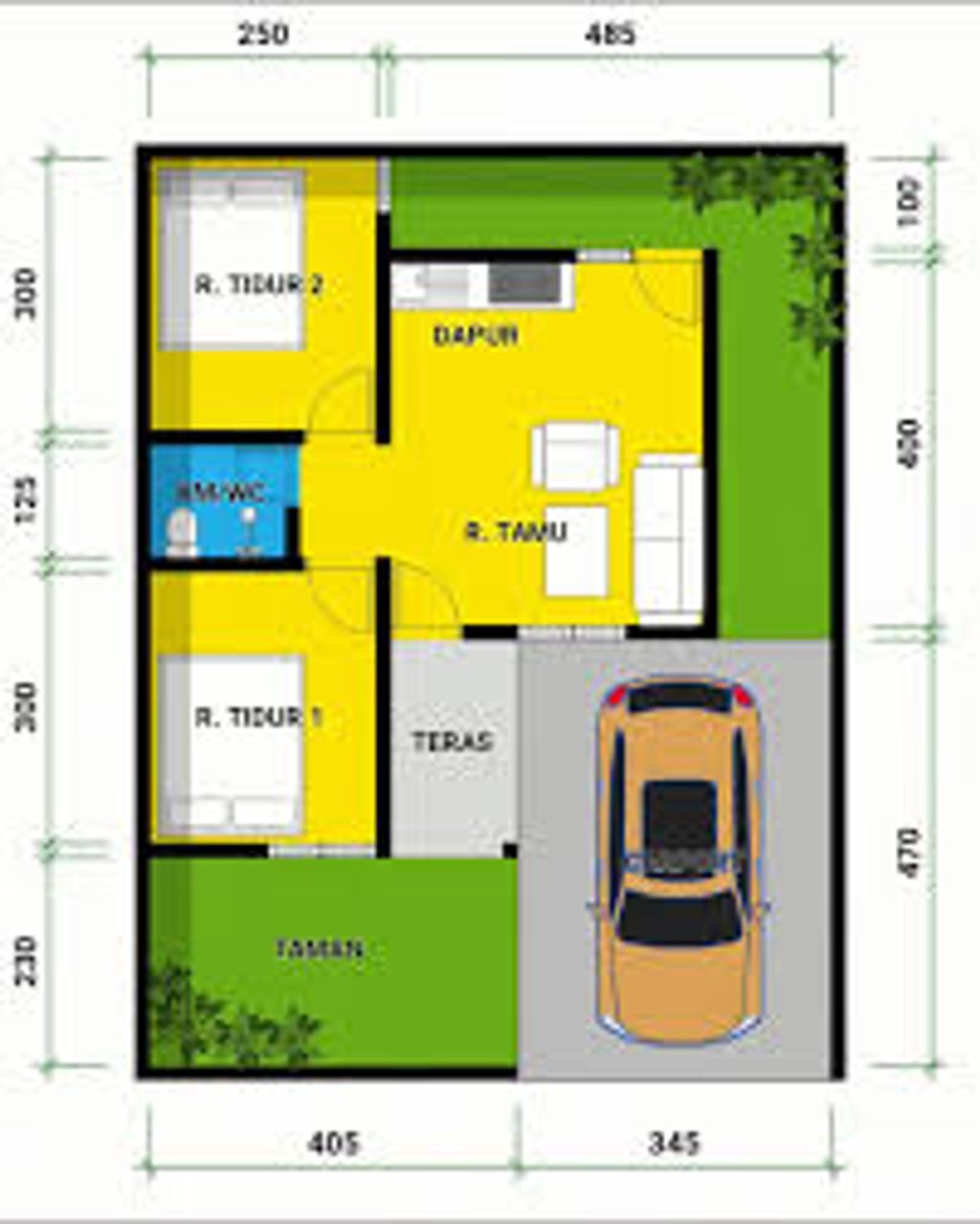 foto denah rumah tipe SUBSIDI perumahan NARA RESIDENCE