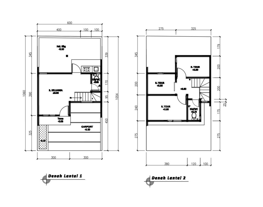 foto denah rumah tipe 50 Compact (3 Kamar) High Ceiling (504) perumahan G-Land Katapang Residence 1