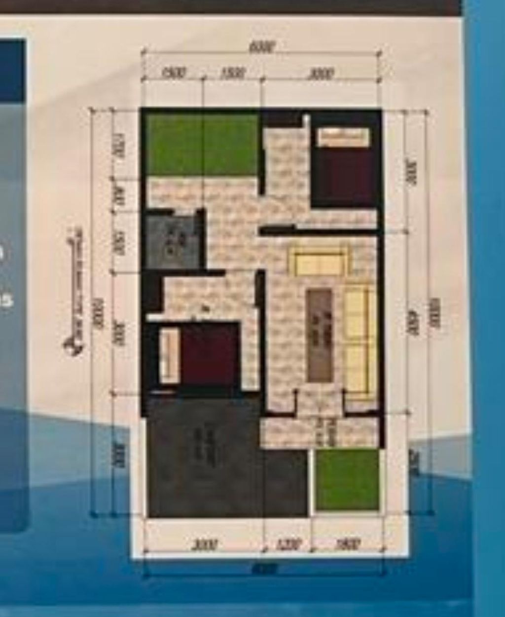 foto denah rumah tipe ASTER perumahan KARANGSARI RESIDENCE