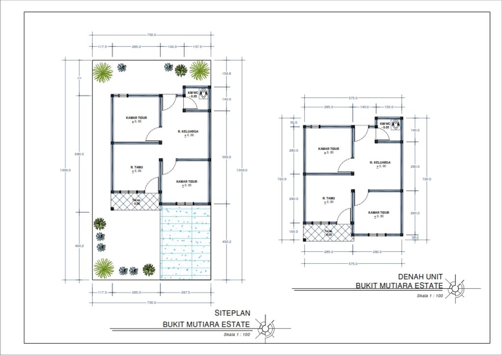 foto denah rumah tipe 36 perumahan BUKIT MUTIARA ESTATE