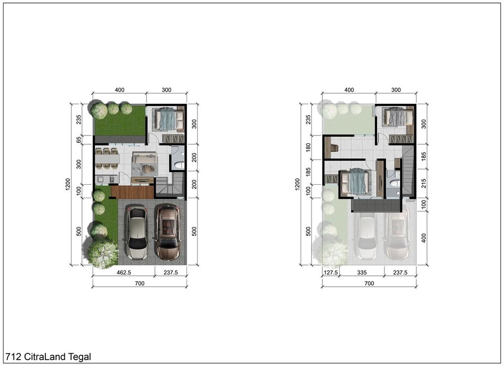 foto denah rumah tipe ELLISIA 1 75/84 perumahan CITRALAND TEGAL_BRANDELLA