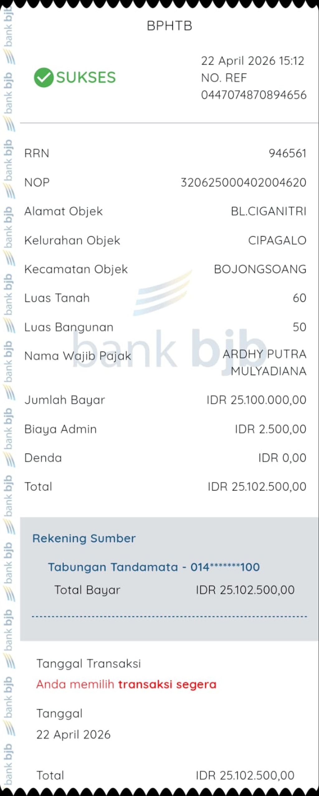 foto tampak rumah tipe 50 Compact 3 Kamar HC (582) perumahan G-Land Ciwastra Park 2