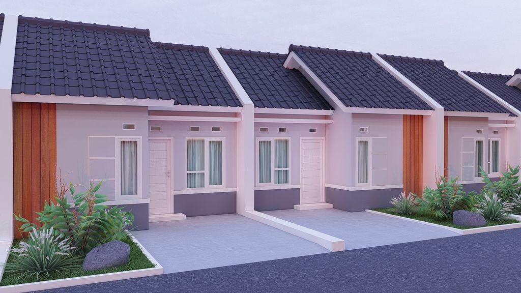 foto tampak rumah tipe 30/60 perumahan Perumahan Tama residence dukuh