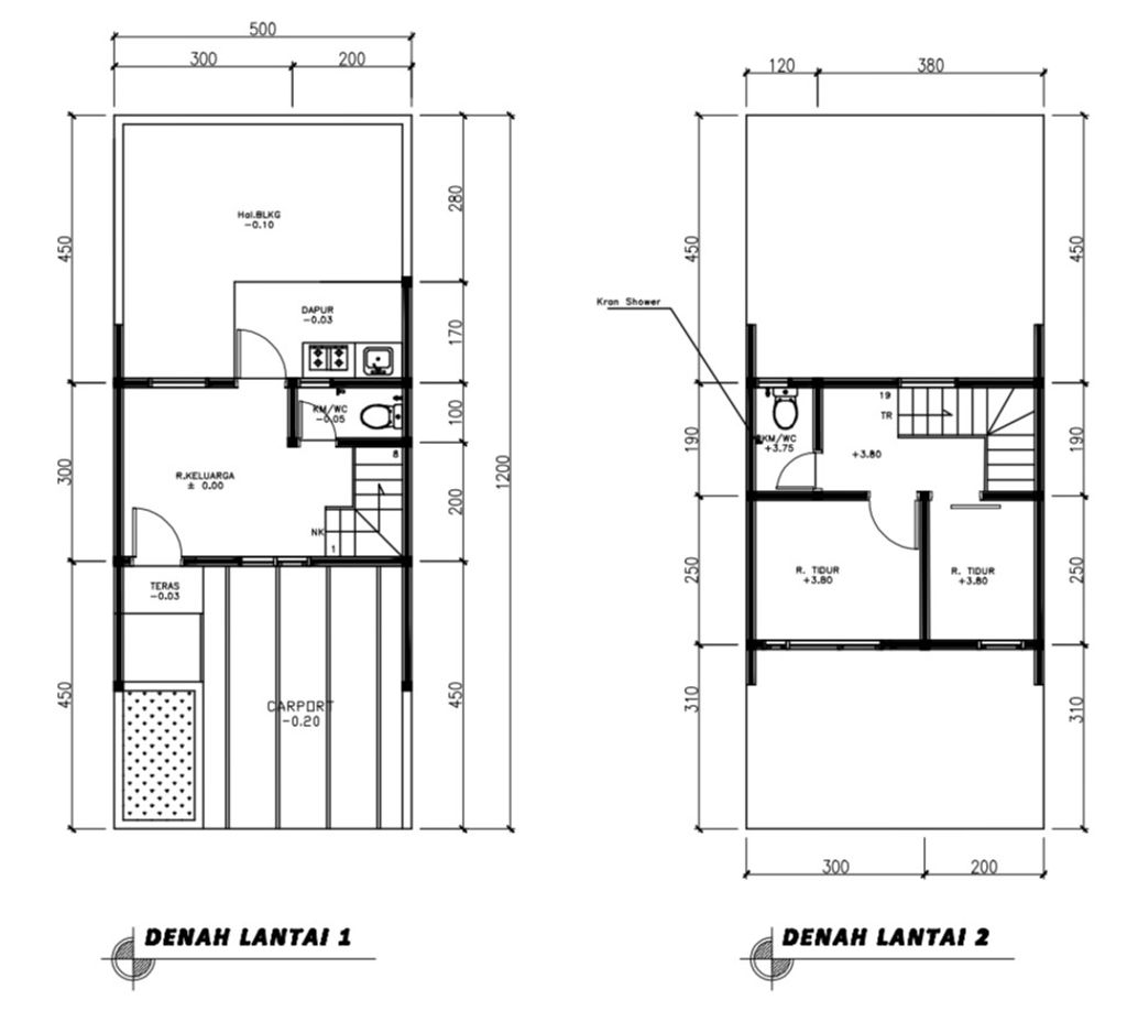 foto denah rumah tipe 38 Compact (2 kamar) (425) perumahan G-Land Canola Residence