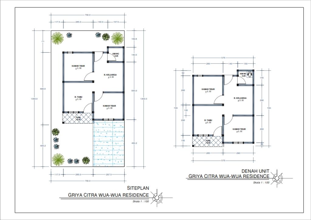 foto denah rumah tipe 36 perumahan GRIYA CITRA WUA-WUA RESIDENCE