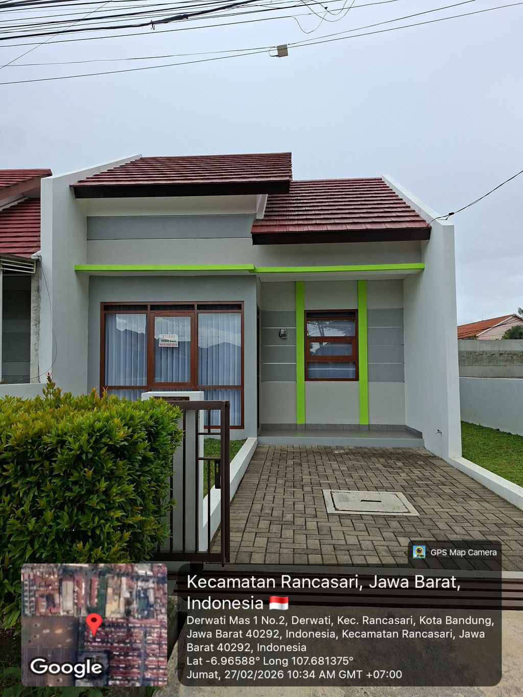 foto tampak rumah tipe 49/135 perumahan PERUMAHAN DERWATI MAS