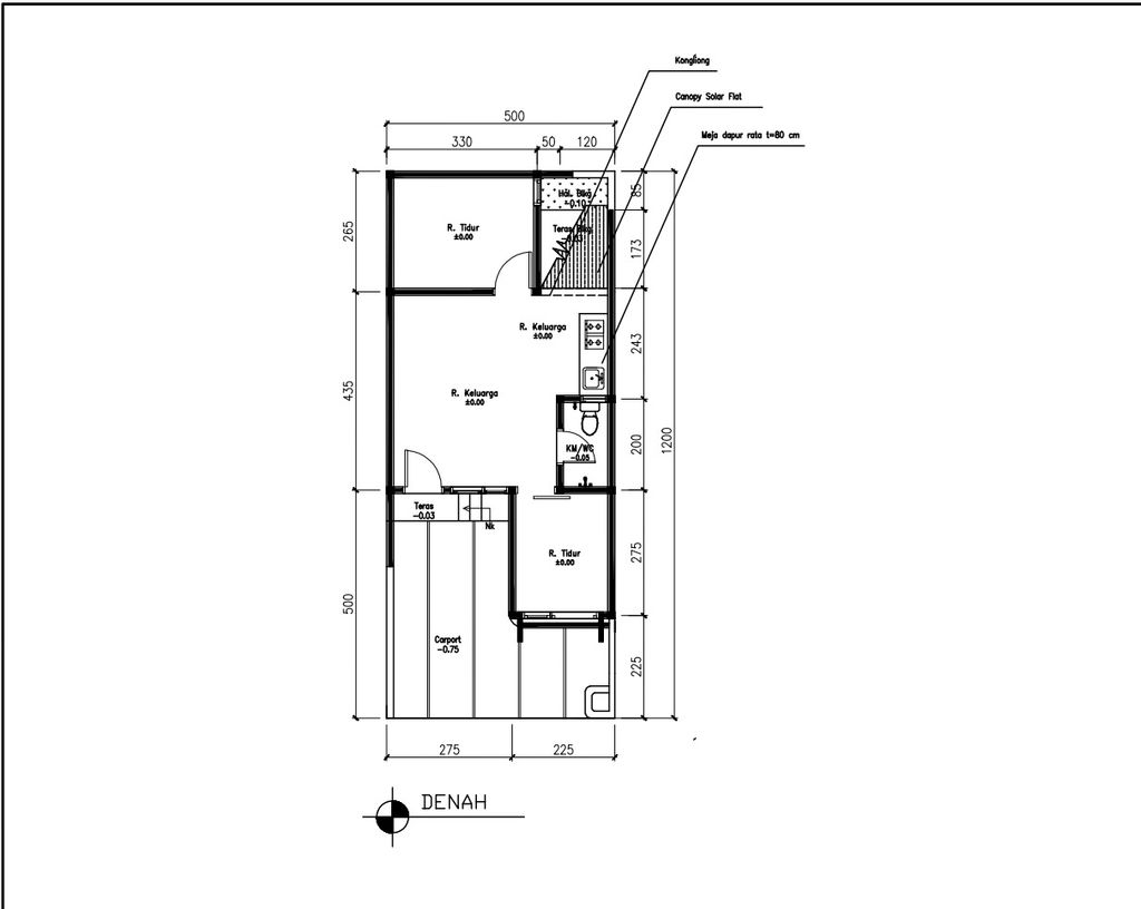 foto denah rumah tipe 38 Lantai 1 (437) perumahan G-Land Ciwastra Park 2