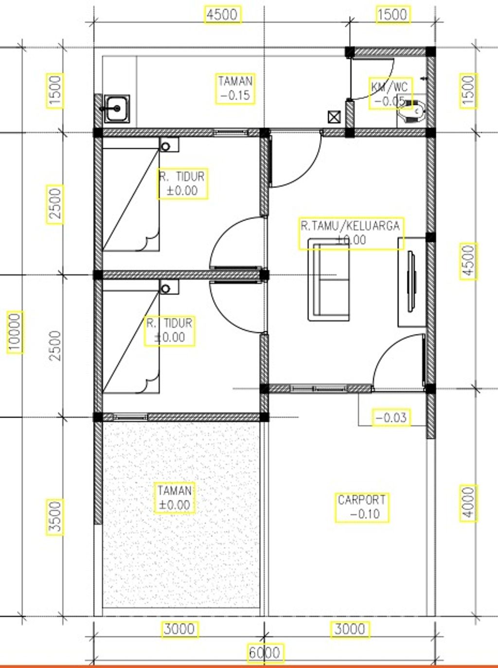 foto denah rumah tipe 30/60 perumahan Perumahan Tama residence dukuh