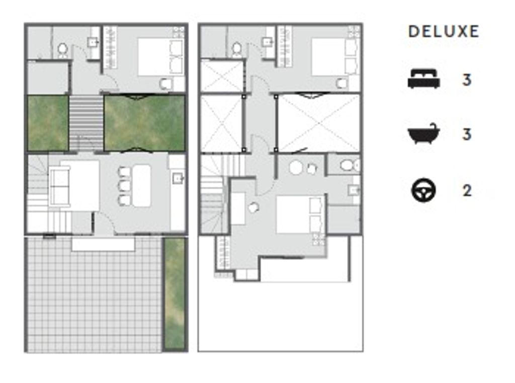 foto denah rumah tipe NAVA DLX BLVD perumahan AMESTA LIVING