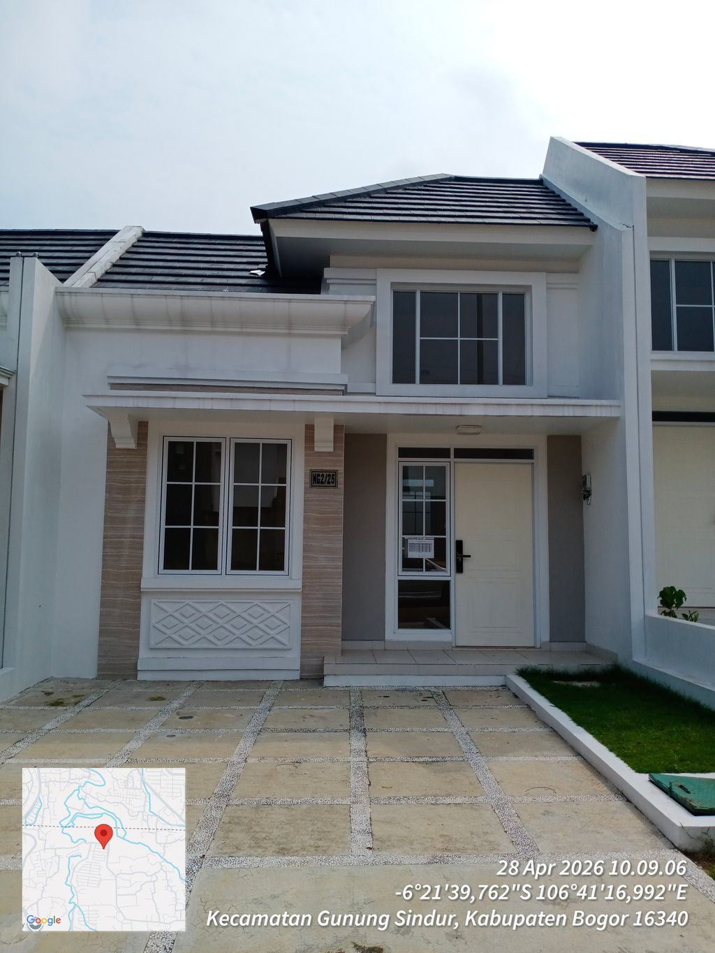 foto tampak rumah tipe NG2-0025 perumahan SERPONG NATURA CITY