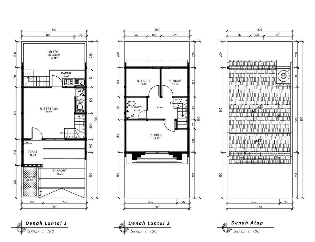 foto denah rumah tipe 54 Compact Classic CL (462) perumahan G-Land Padalarang Residence 3