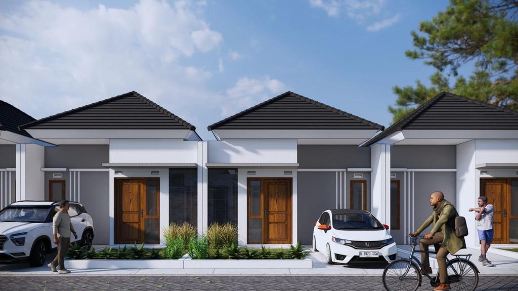 foto tampak rumah tipe 34/60 perumahan KALUNA UTAMA RESIDENCE