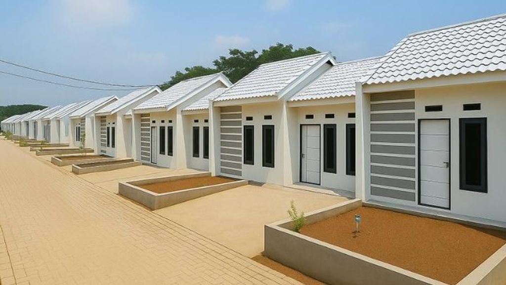 foto tampak rumah tipe PALMIRA B (30/60) perumahan THE HIGHLAND SINGHASARI RESIDENCE