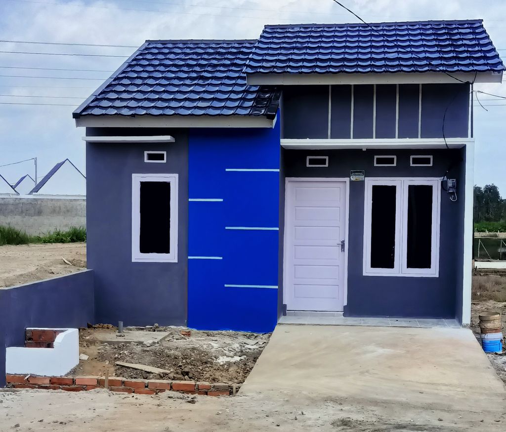 foto tampak rumah tipe 36 Baru perumahan Rimera Tin Garden.