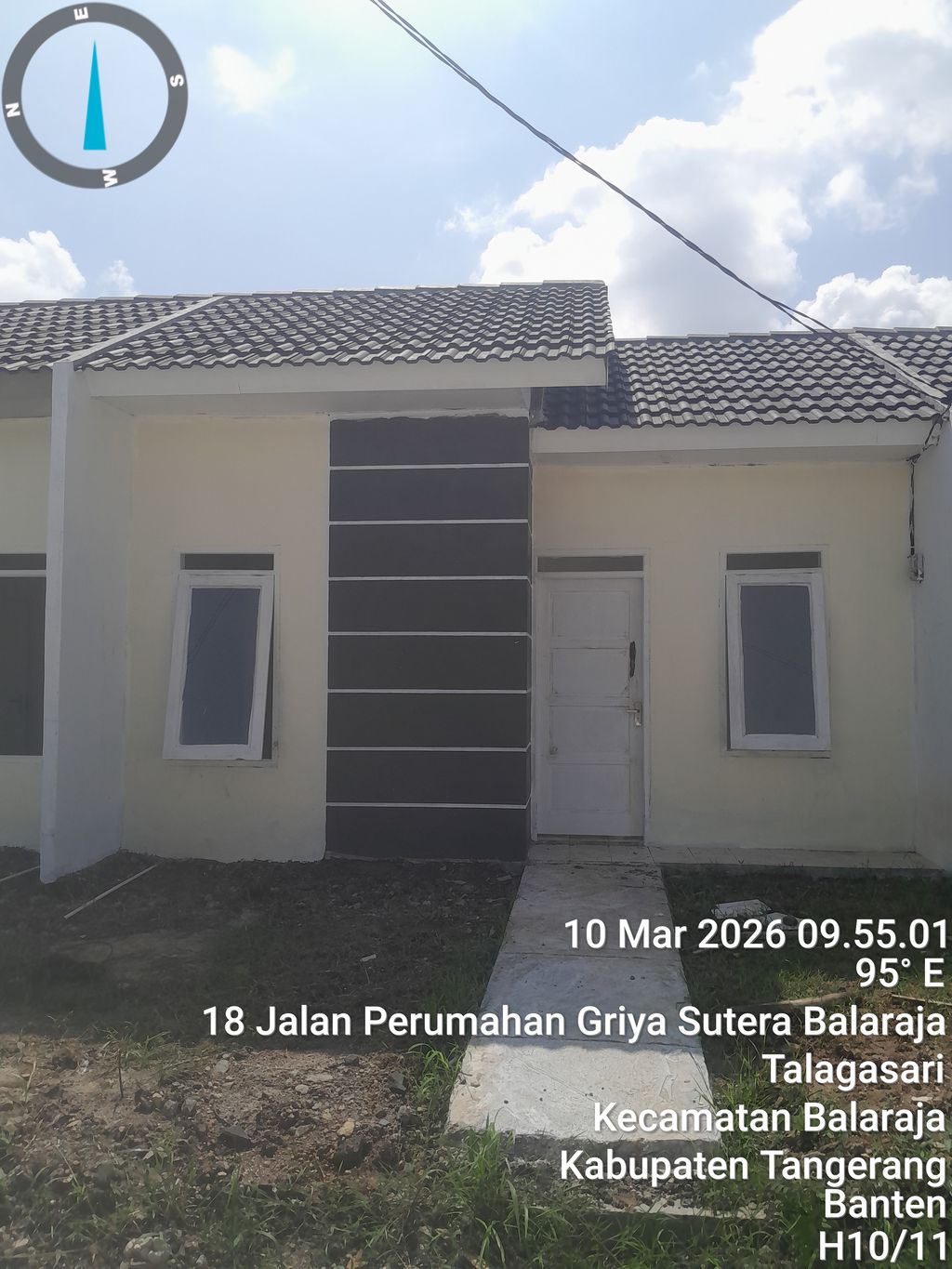 foto tampak rumah tipe 27/60 komersil 26 perumahan Griya Sutera Balaraja Tahap 3 New
