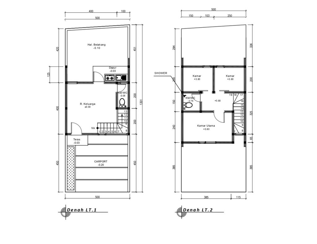 foto denah rumah tipe 50 Compact (3 Kamar) High Ceiling (398) perumahan G-Land Katapang Residence 1