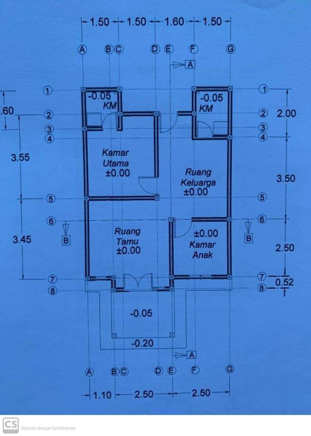 foto denah rumah tipe 36 perumahan CEMERLANG ASRI 21