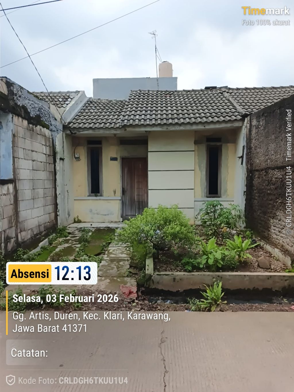foto tampak rumah tipe 36/60 perumahan PURI KOSAMBI 1&2