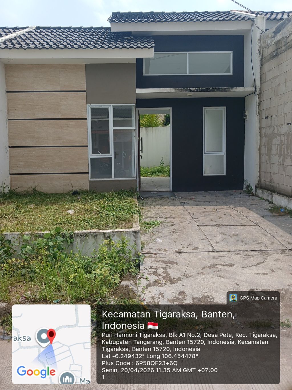 foto tampak rumah tipe 30/74 Komersil BCA perumahan PURI HARMONI TIGARAKSA