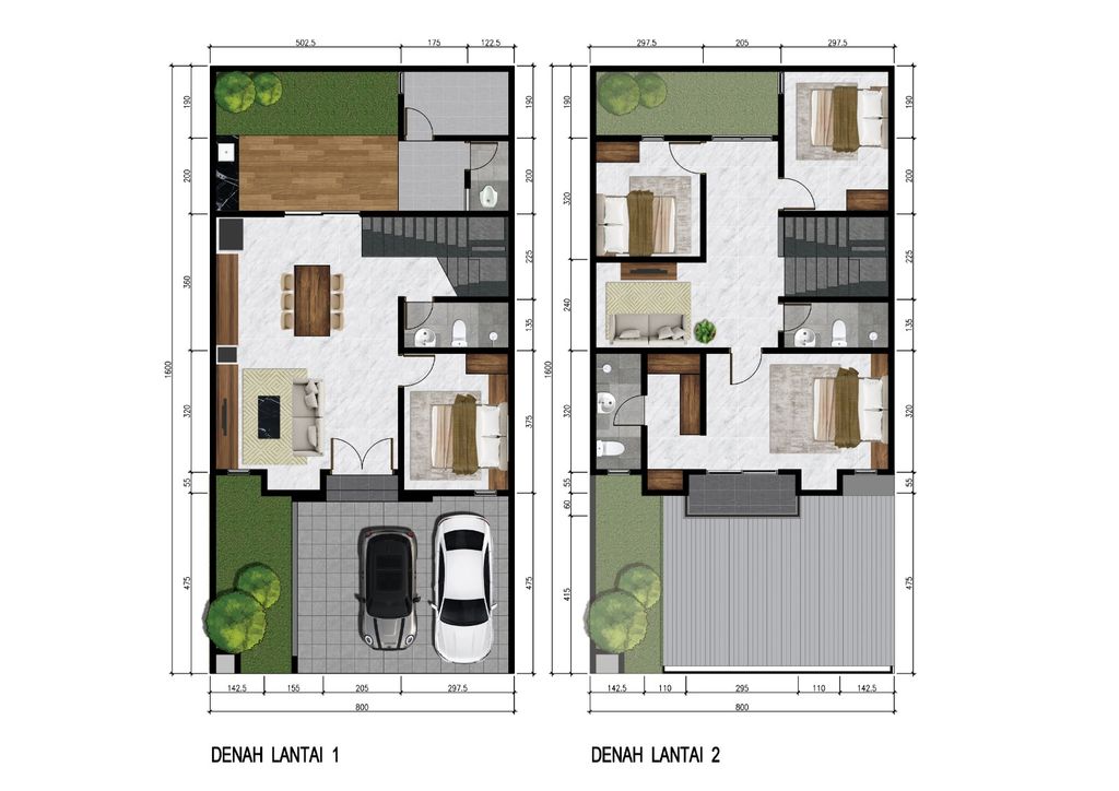 foto denah rumah tipe Vermont perumahan CITRAHARMONI - CLUSTER NEWYORK - CAMBRIDGE