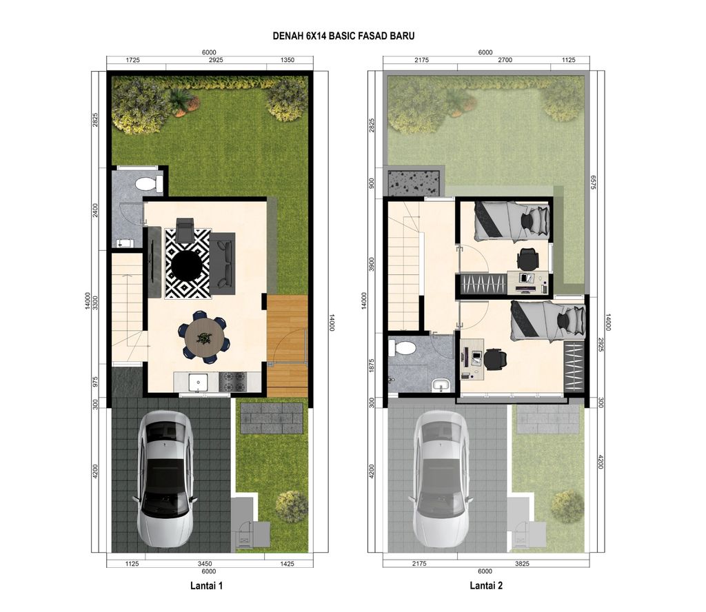 foto denah rumah tipe 6 x 14 (-) perumahan The Mutiara Springs