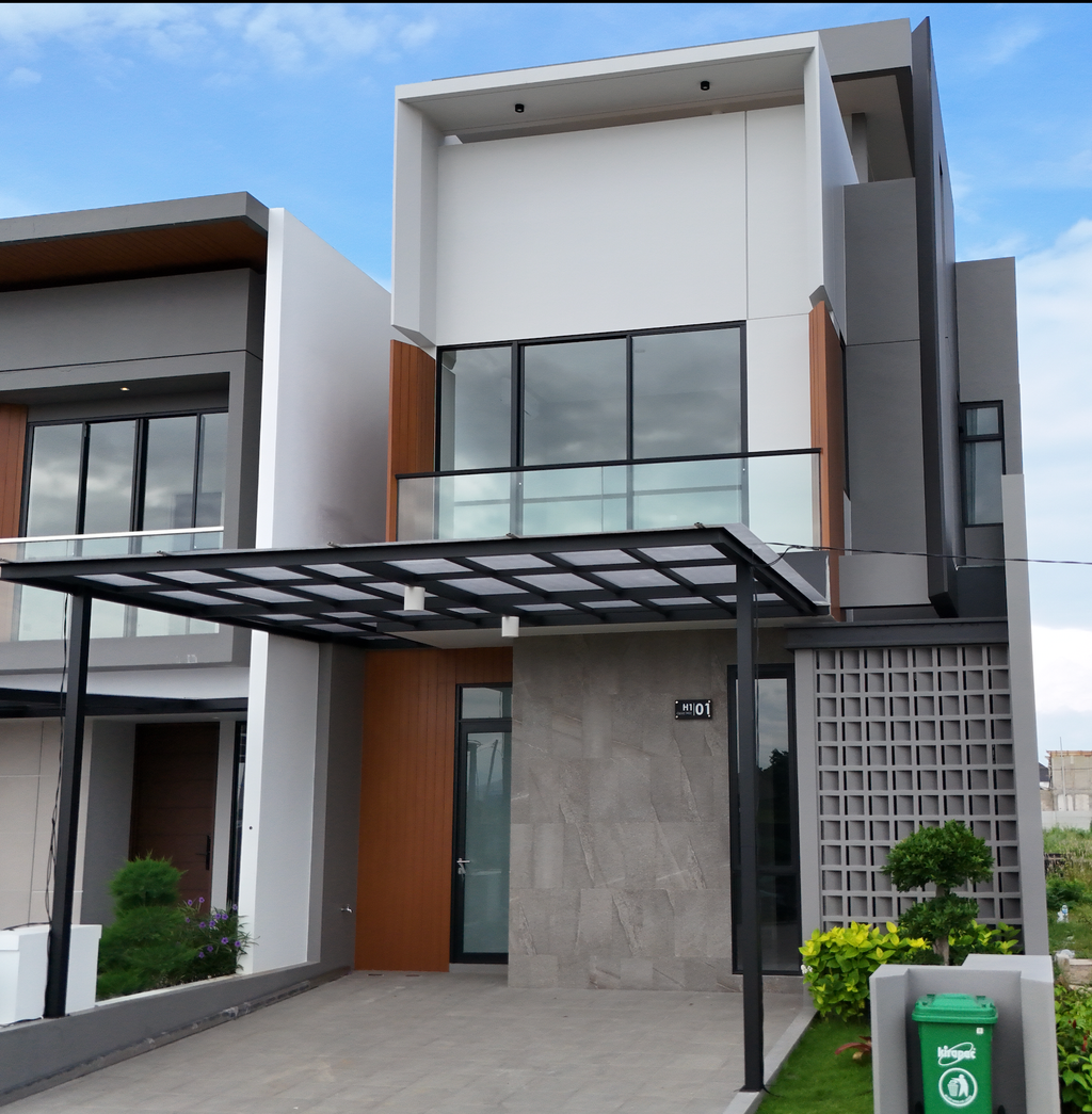 foto tampak rumah tipe HESSONITE (H9/051) perumahan PERUMAHAN CITRALAND TALLASA CITY