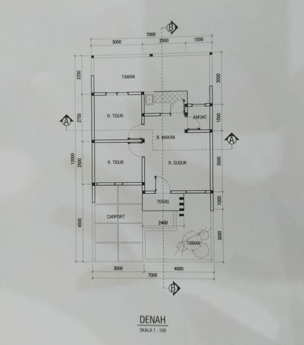 foto denah rumah tipe FE-02 perumahan Mutiara Sentul
