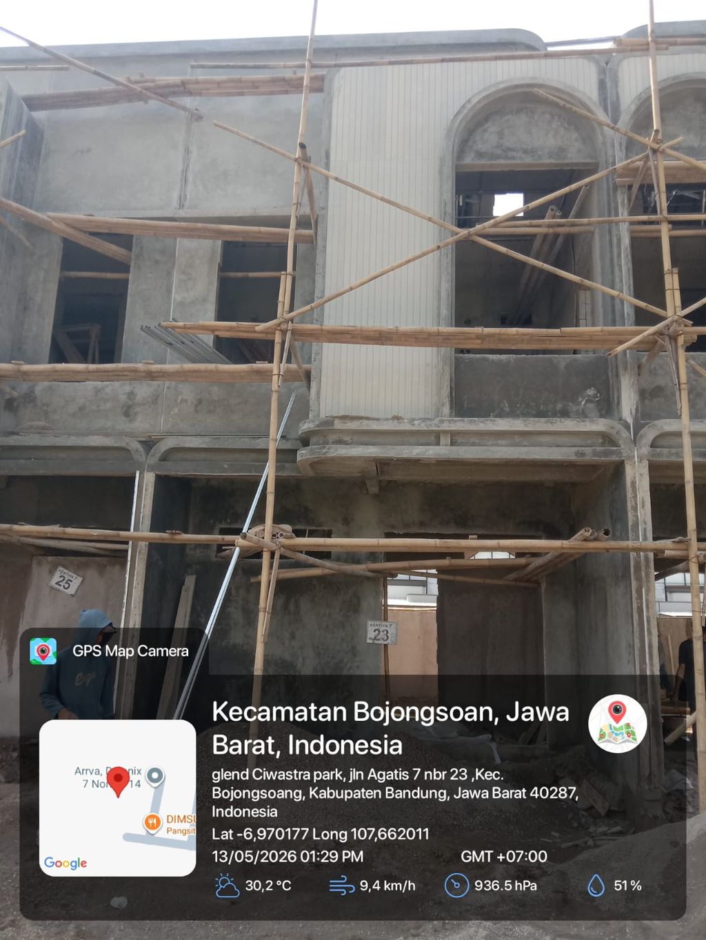 foto tampak rumah tipe 38 Compact 2 Kamar HC (468) perumahan G-Land Ciwastra Park 2