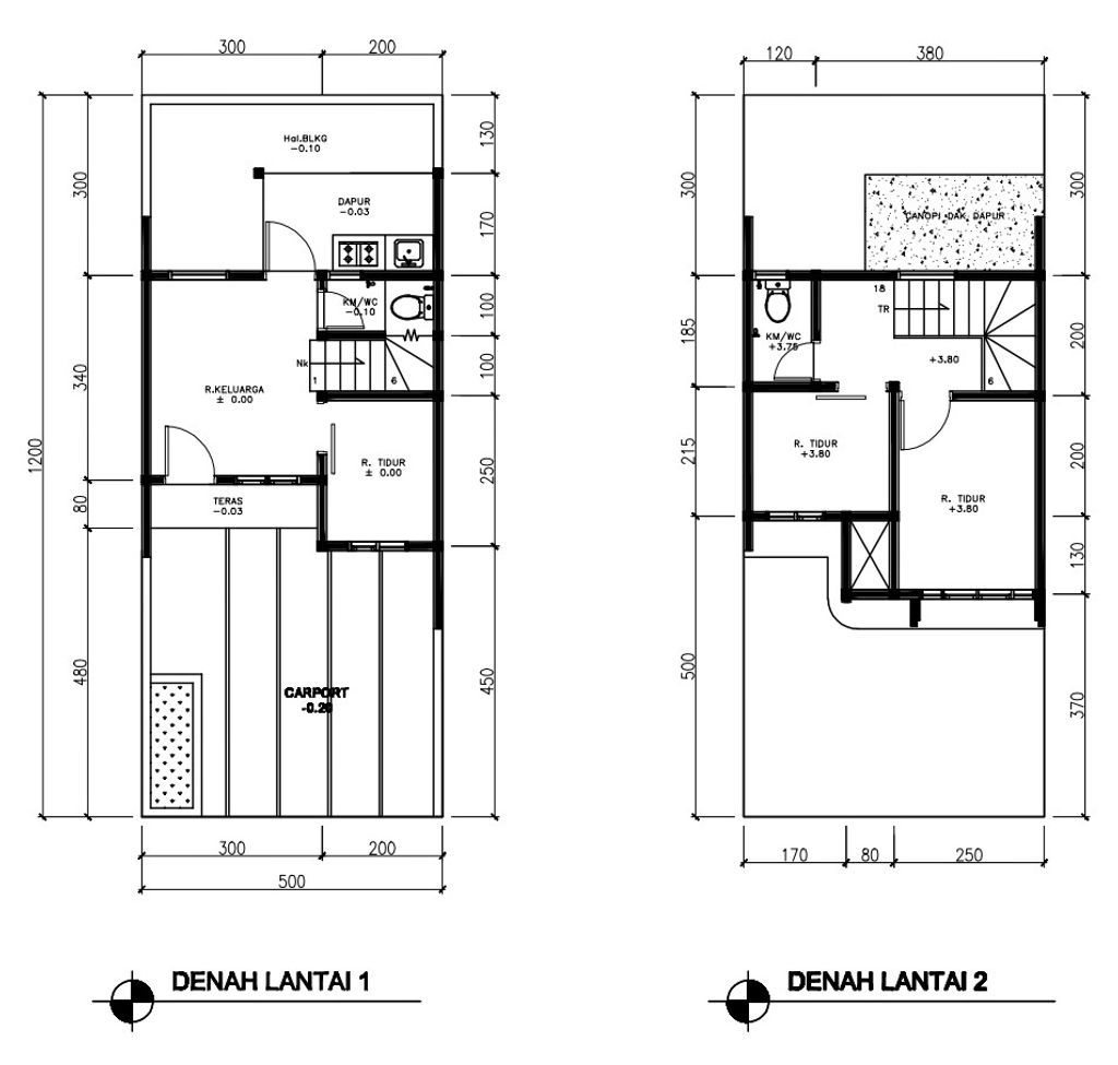 foto denah rumah tipe 43 Compact 3 Kamar HC (519) perumahan G-Land Ciwastra Park 2