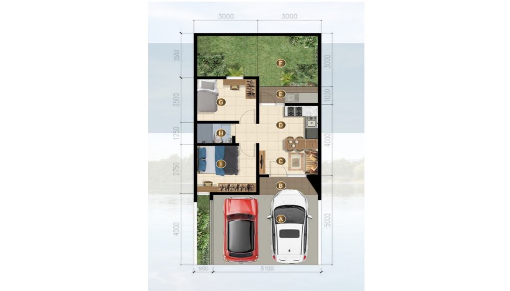 foto denah rumah tipe ASHTA SUITE HOOK 135 (JAN 26) perumahan Cluster Sriwijaya - Darmawangsa Residence Bekasi