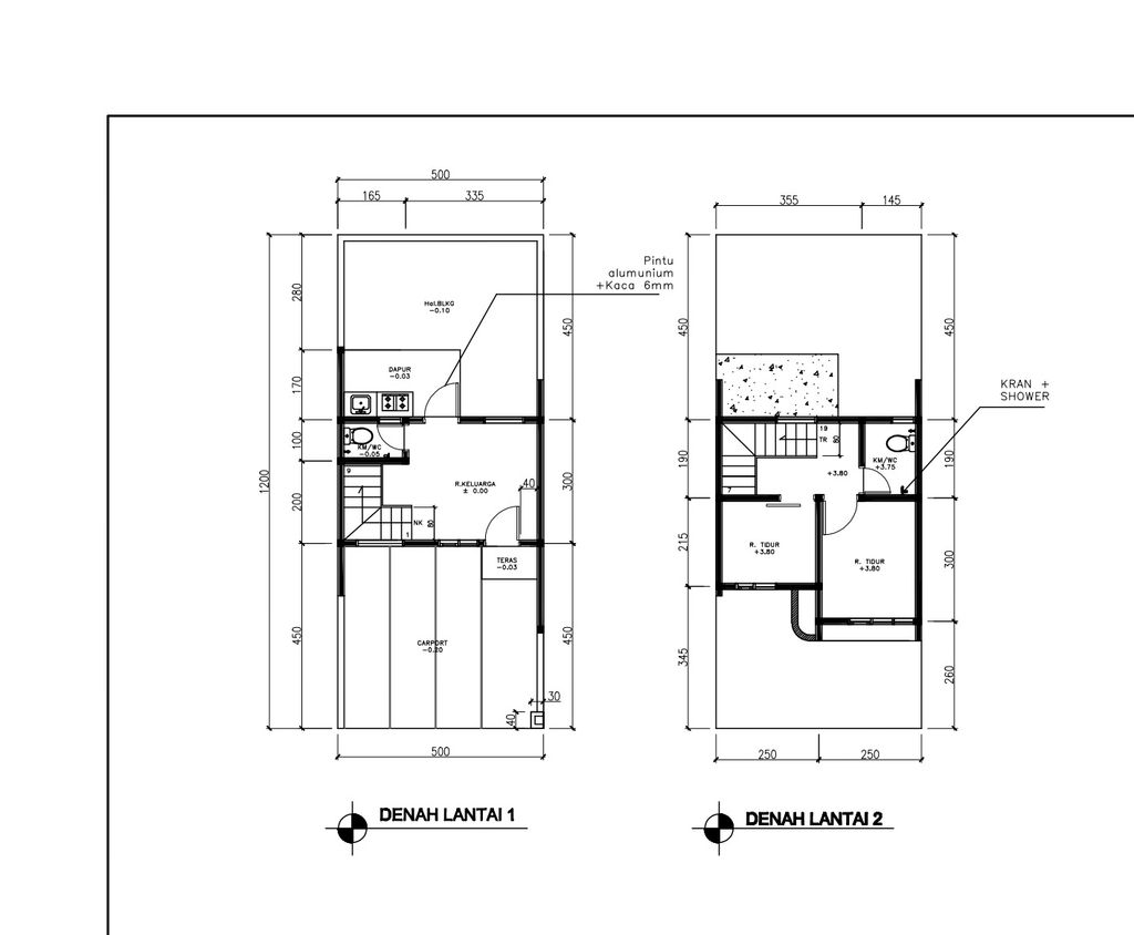 foto denah rumah tipe 33 Mezanin (353) perumahan G-Land Aleena Residence