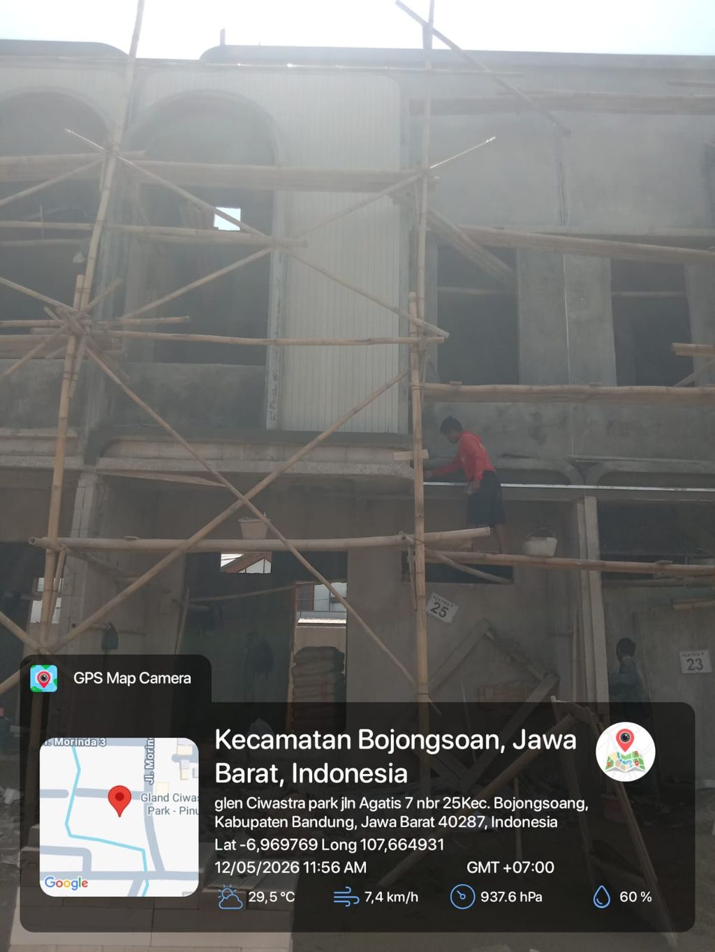 foto tampak rumah tipe 38 Compact 2 Kamar HC (479) perumahan G-Land Ciwastra Park 2
