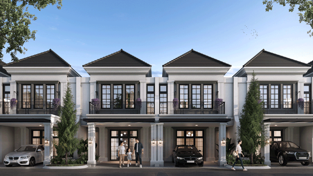 foto tampak rumah tipe L6 SOUTHWALDEN_84 perumahan Metland Transyogi Cibubur