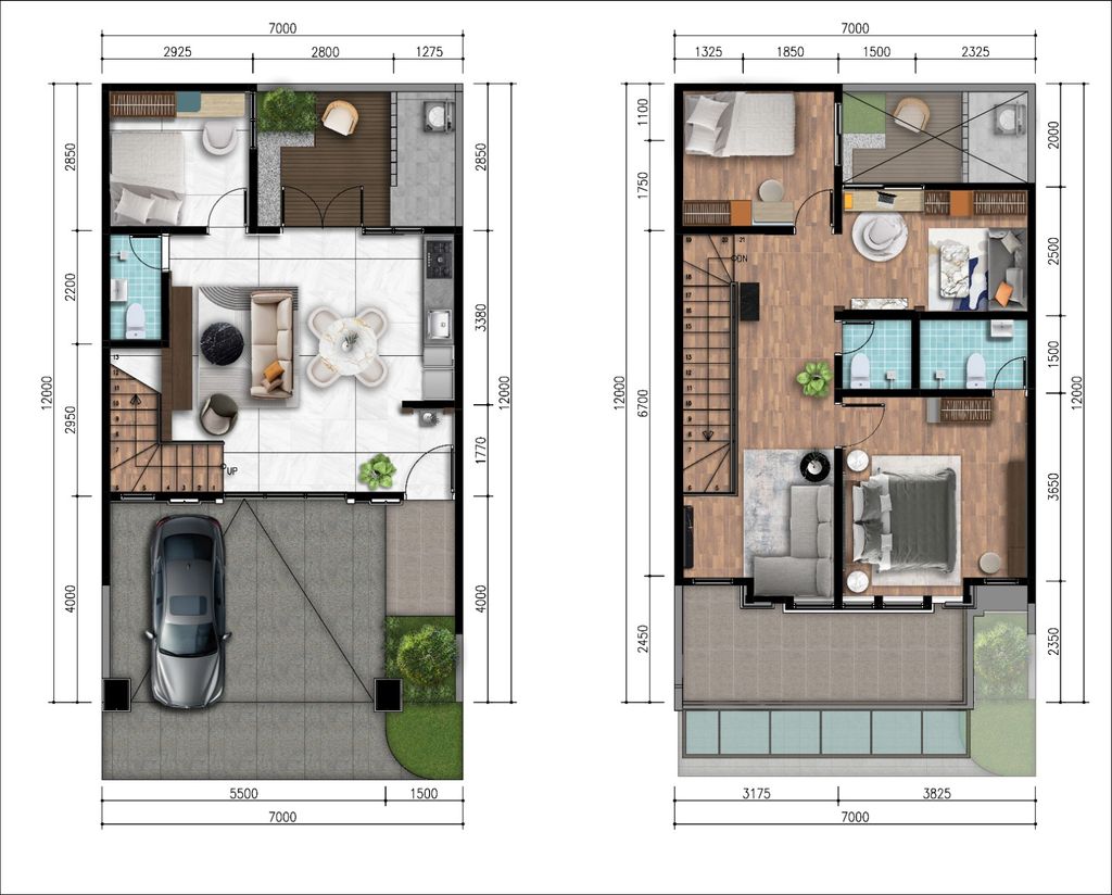 foto denah rumah tipe L7 SOUTHWALDEN_84 perumahan Metland Transyogi Cibubur