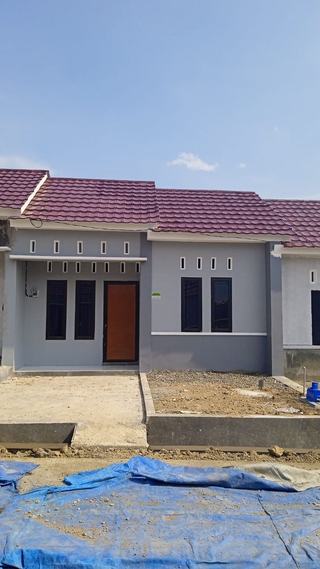 foto tampak rumah tipe 36/72 perumahan Bukit Kalibagor Indah Tahap 3