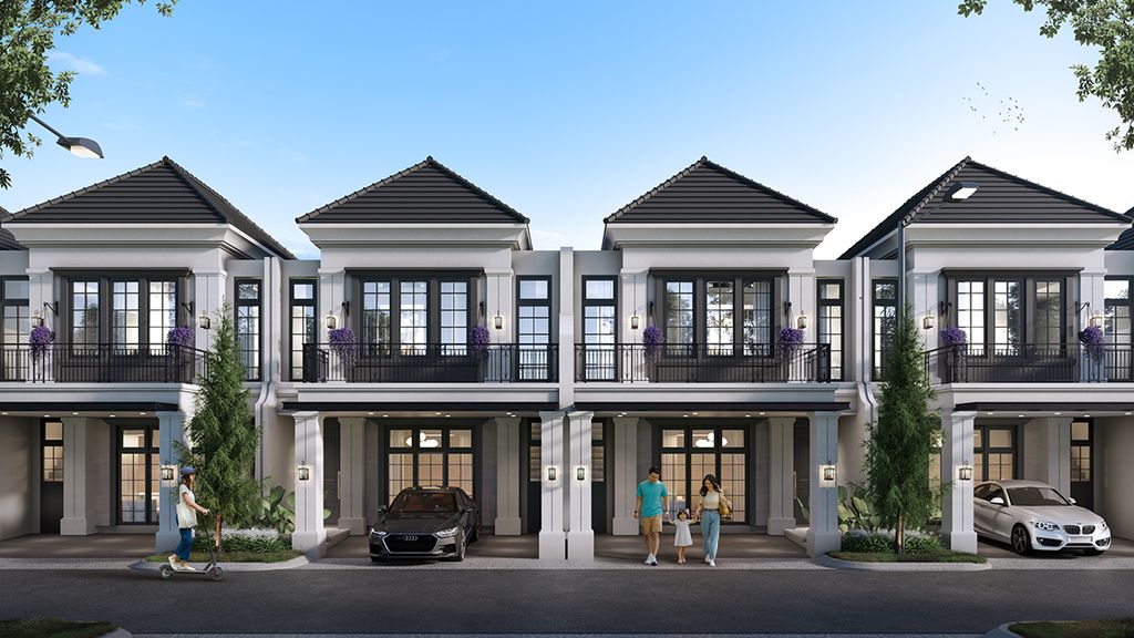 foto tampak rumah tipe L7 SOUTHWALDEN_98 perumahan Metland Transyogi Cibubur