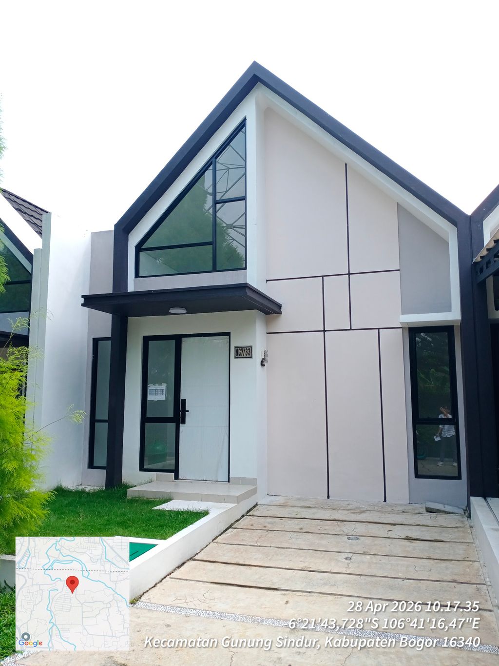 foto tampak rumah tipe NG7-0033 perumahan SERPONG NATURA CITY