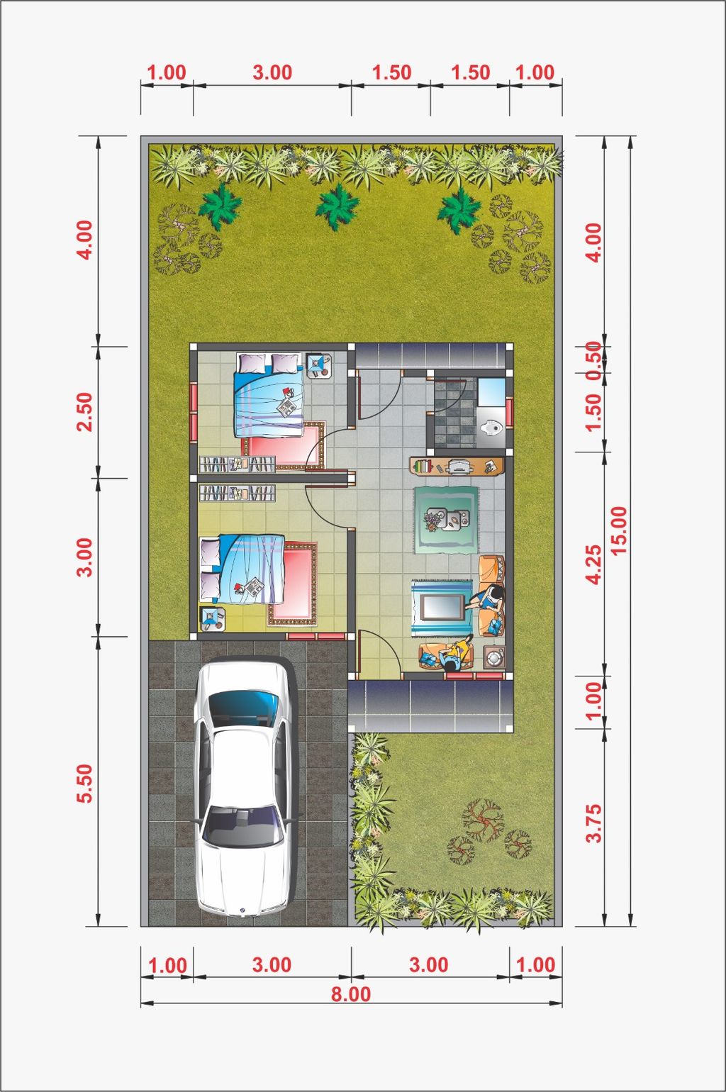 foto denah rumah tipe 36 Subsidi 2026 perumahan HARMONI VALE