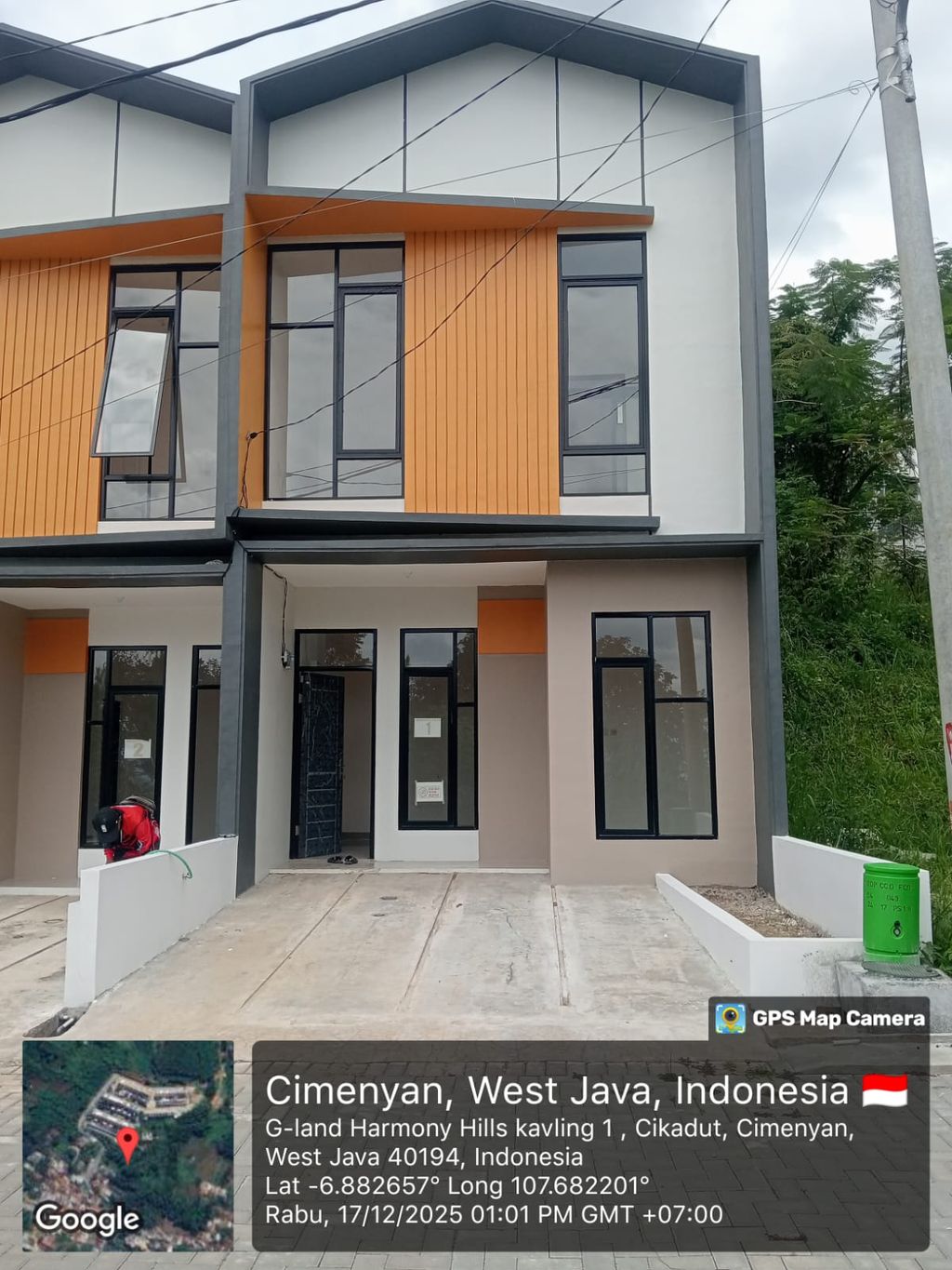 foto tampak rumah tipe 41 Superimposed (3 kamar) (481) perumahan G-Land Harmony Hills