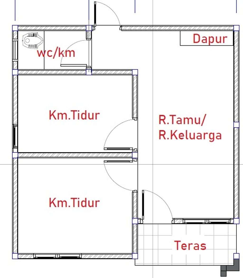 foto denah rumah tipe 36 SUBSIDI perumahan CASADOVA SAHIDAR JINU I