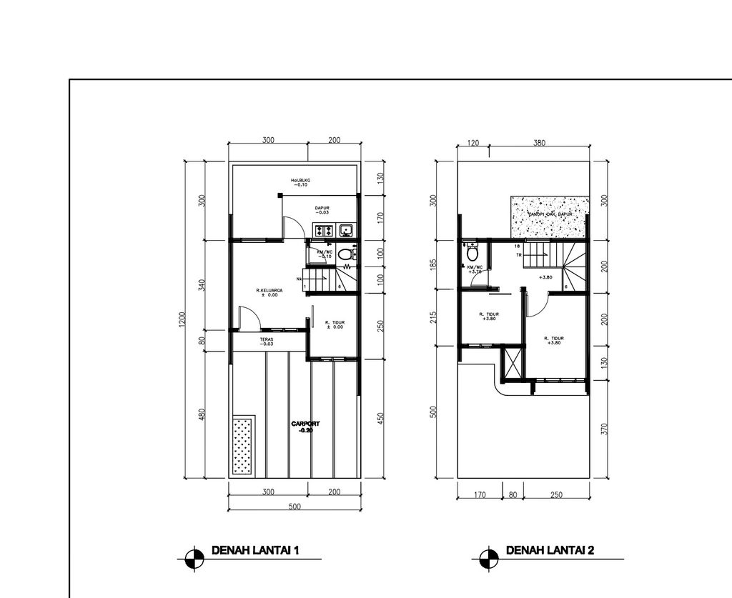 foto denah rumah tipe 43 Compact 3 Kamar HC (519) perumahan G-Land Ciwastra Park 2