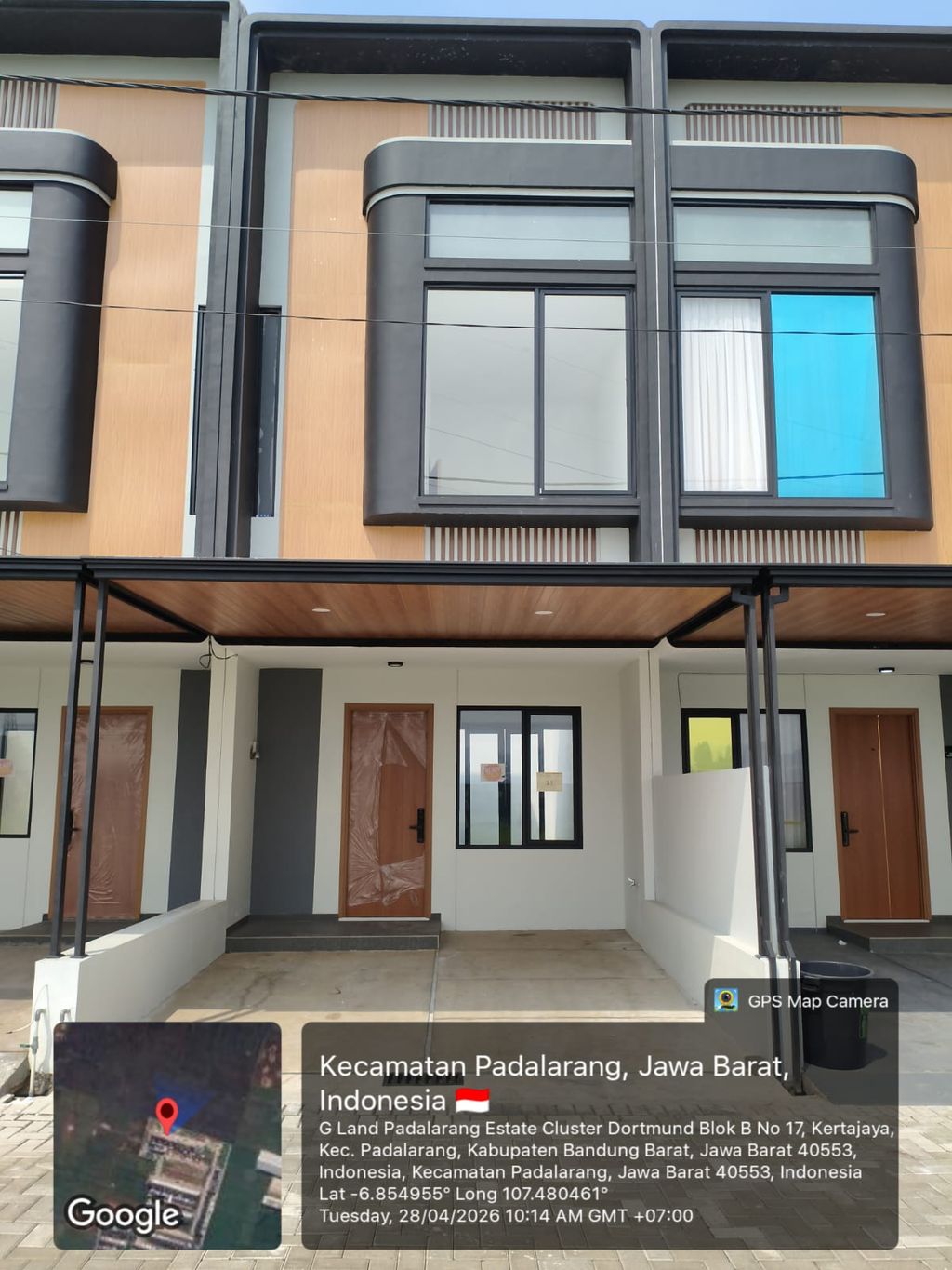 foto tampak rumah tipe 45 Compact Minimalis HC (615) perumahan Cluster Everton