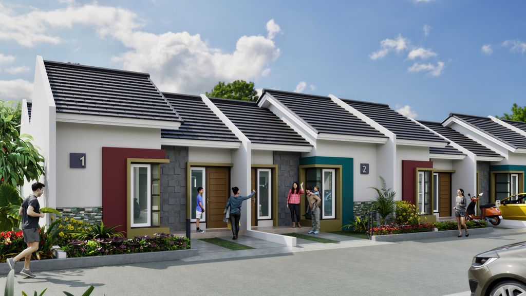 foto tampak rumah tipe Topaz perumahan DIAMOND HILLS