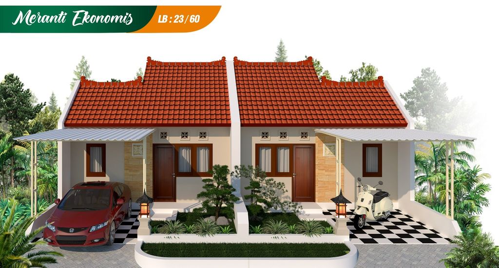 foto tampak rumah tipe MERANTI EKONOMIS perumahan Taman Kayangan Tahap IV